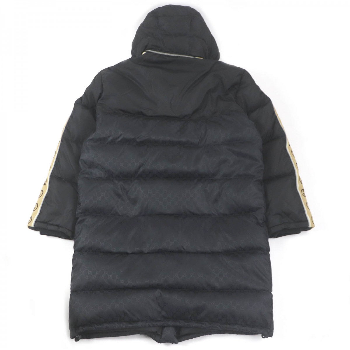GUCCI down coat 603569 Main: 100% nylon, Filling: 90% down, Filling: 10% feather, Part: 100% wool, Part: 100% nylon black mens 50