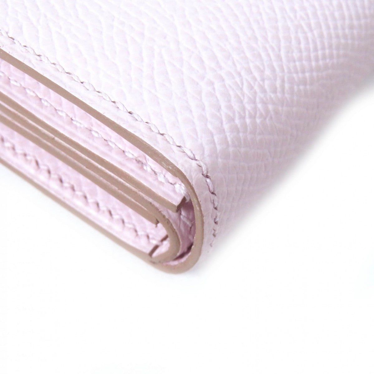 HERMES Bifold Wallet Main?FEpsom mauve pail Bearn Mini Women  d