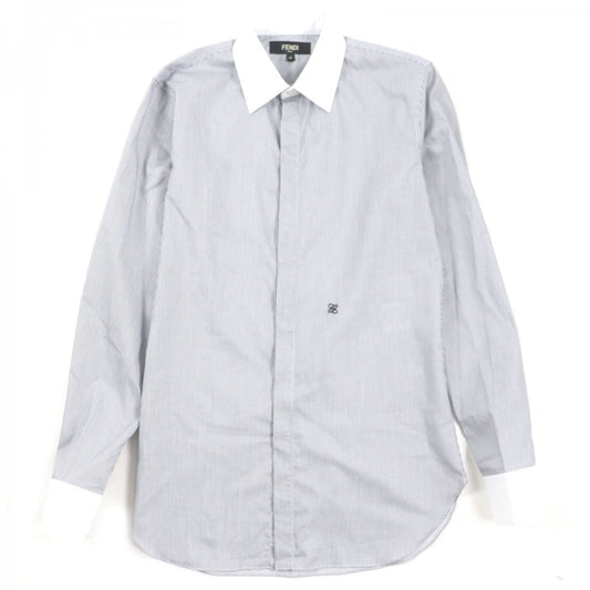 FENDI Long sleeve shirt FS1003 Main: 100% cotton Black White mens 38