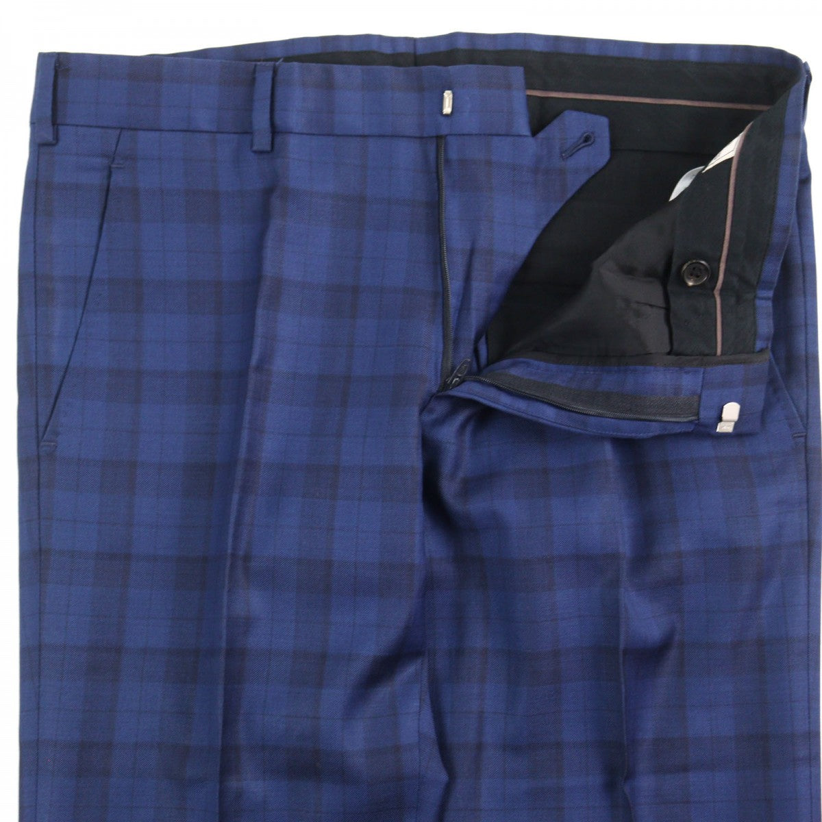 HERMES suit Outer: 100% wool, Lining: 100% cupra Blue type Check Pattern mens 44  d