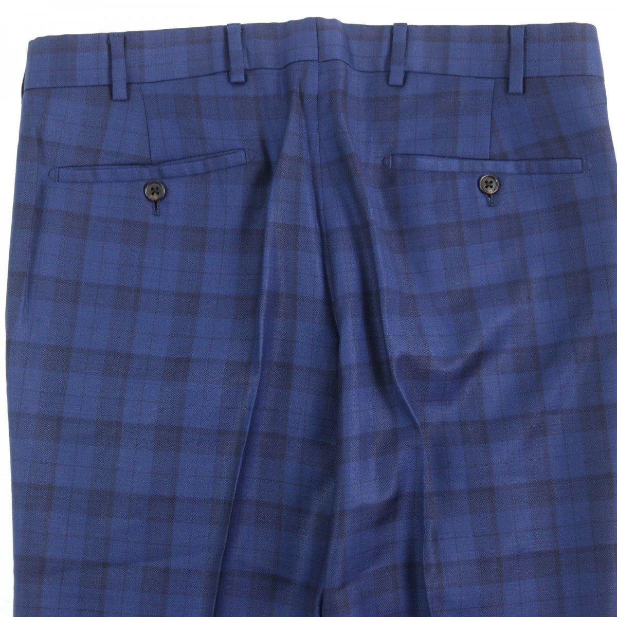HERMES suit Outer: 100% wool, Lining: 100% cupra Blue type Check Pattern mens 44  d