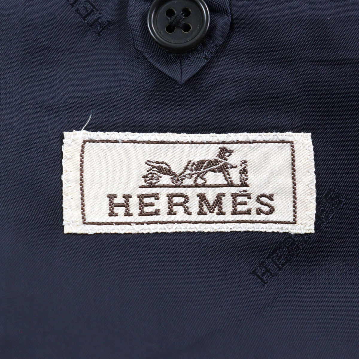 HERMES suit Outer: 100% wool, Lining: 100% cupra Blue type Check Pattern mens 44  d