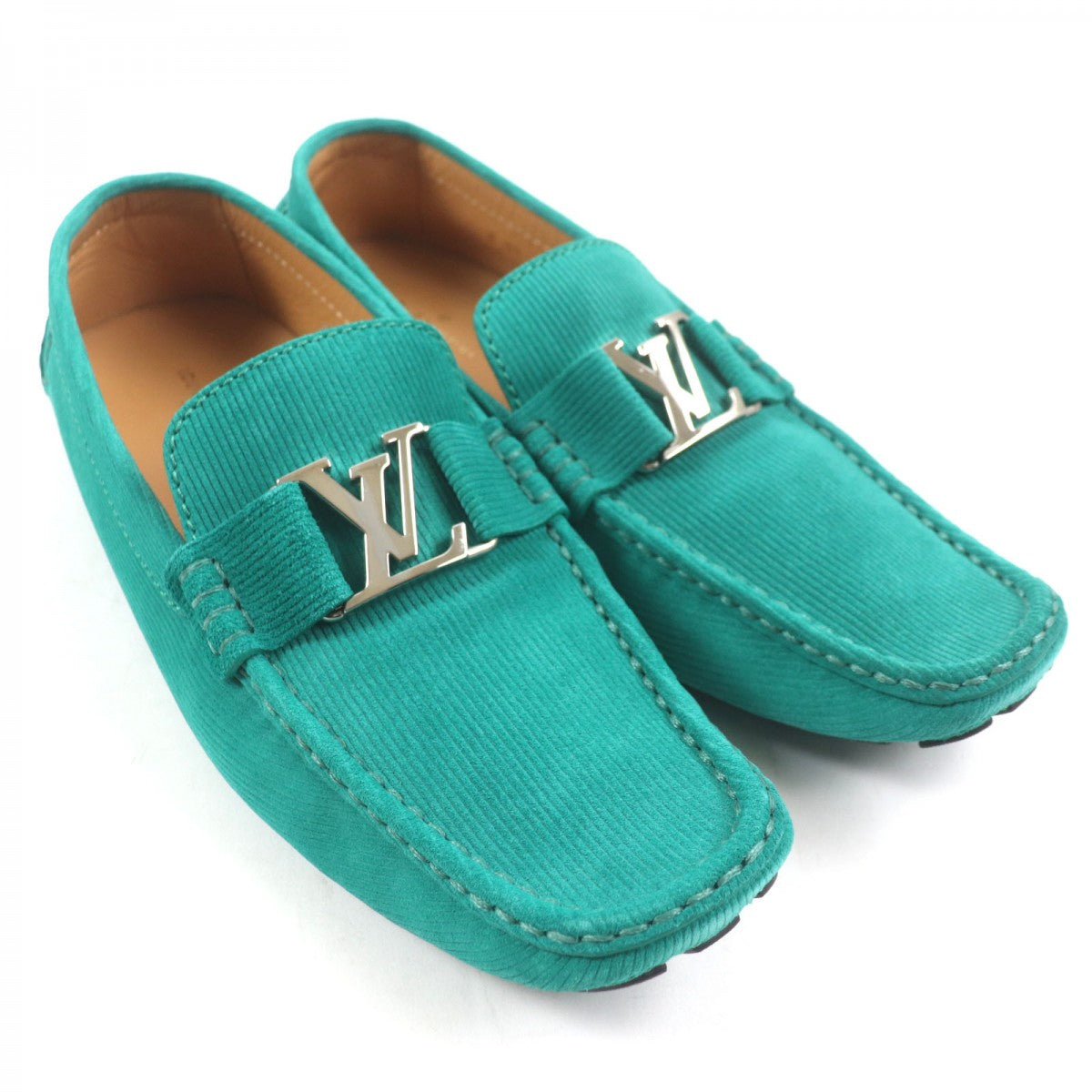 LOUIS VUITTON Flat shoes Main: Suede leather green Monte Carlo Line mens 9.5