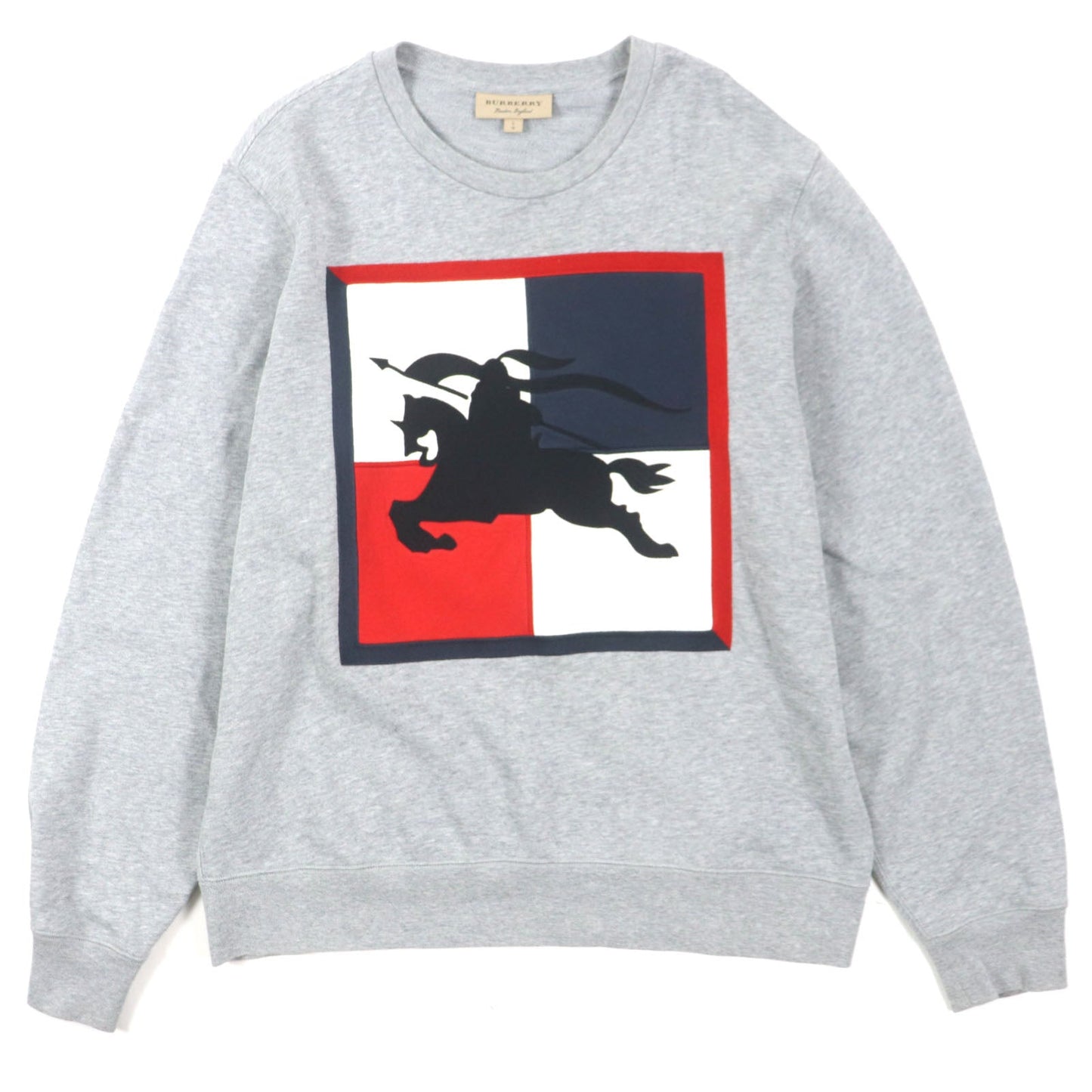 Burberry Cotton Crewneck Embroidered Pullover Sweatshirt