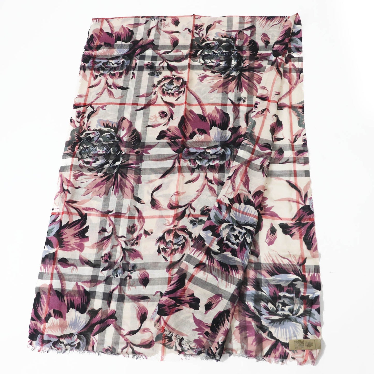 Burberry 4043946 Wool Silk Large Stall