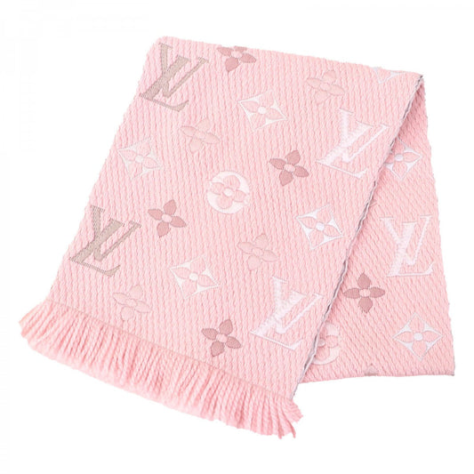 LOUIS VUITTON Scarf M73057 wool Crystal pink Escharp Logo Mania Rainbow