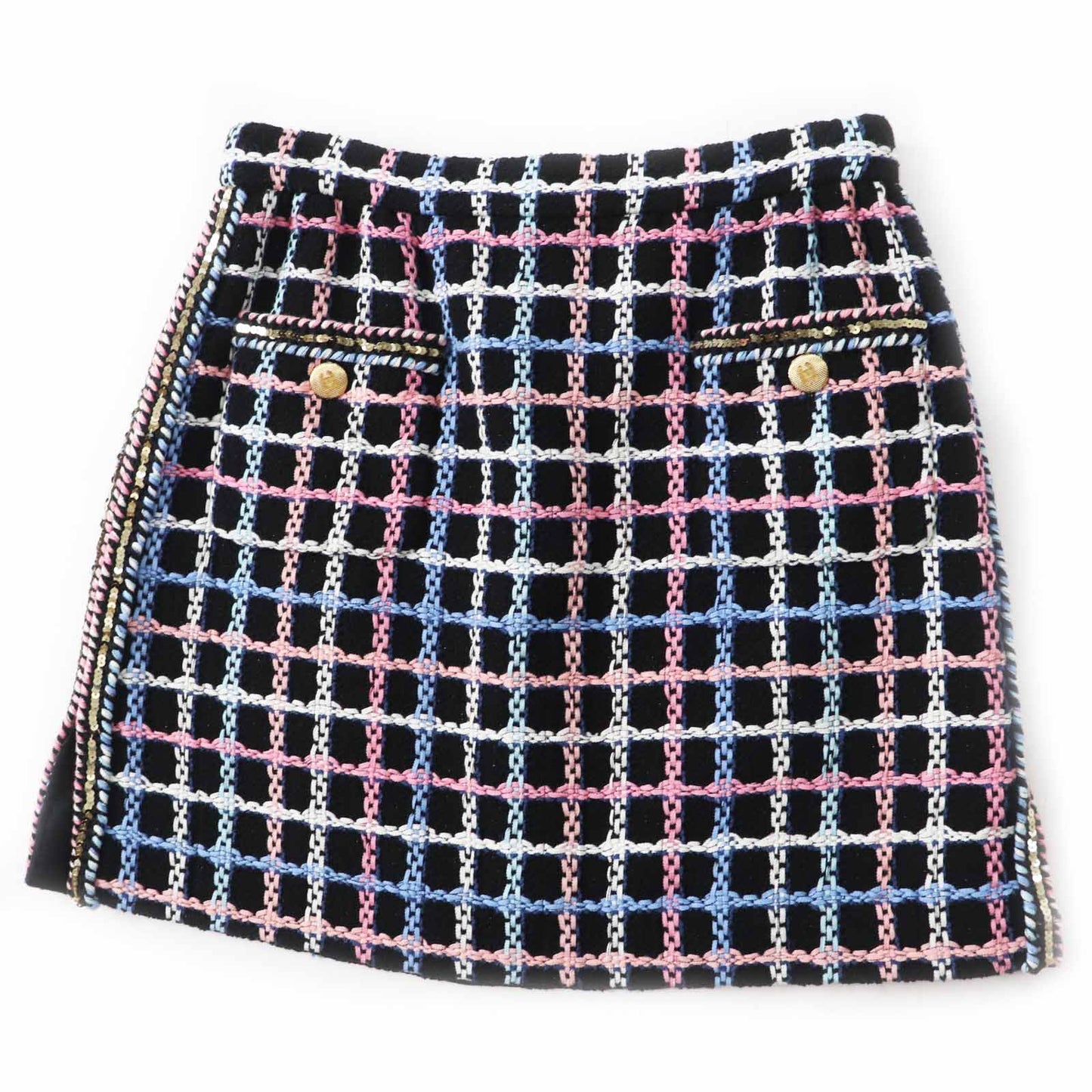 Chanel 22 Runway wear Cotton Polyamide Tweed Skirt