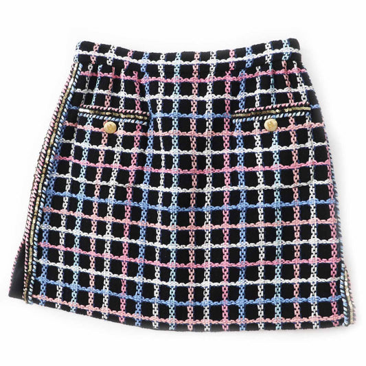 Chanel 22 Runway wear Cotton Polyamide Tweed Skirt