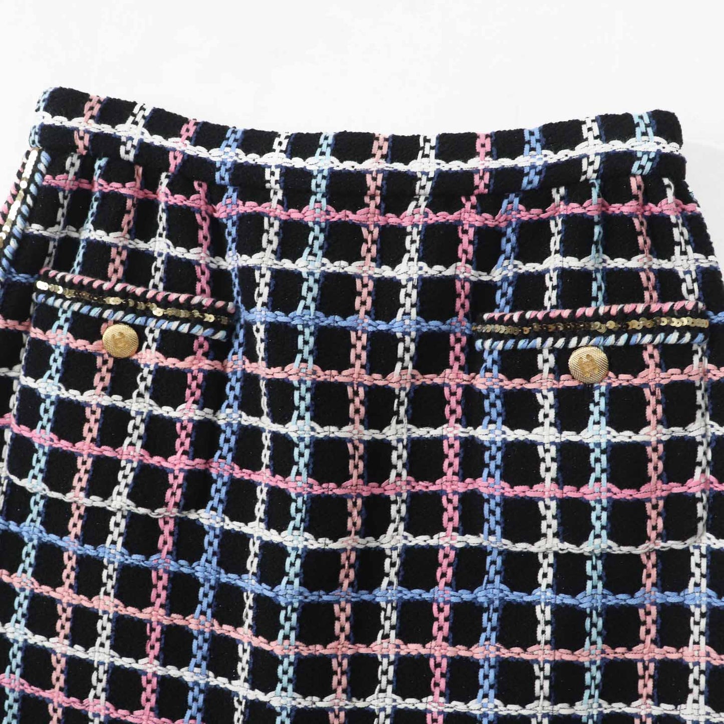 Chanel 22 Runway wear Cotton Polyamide Tweed Skirt