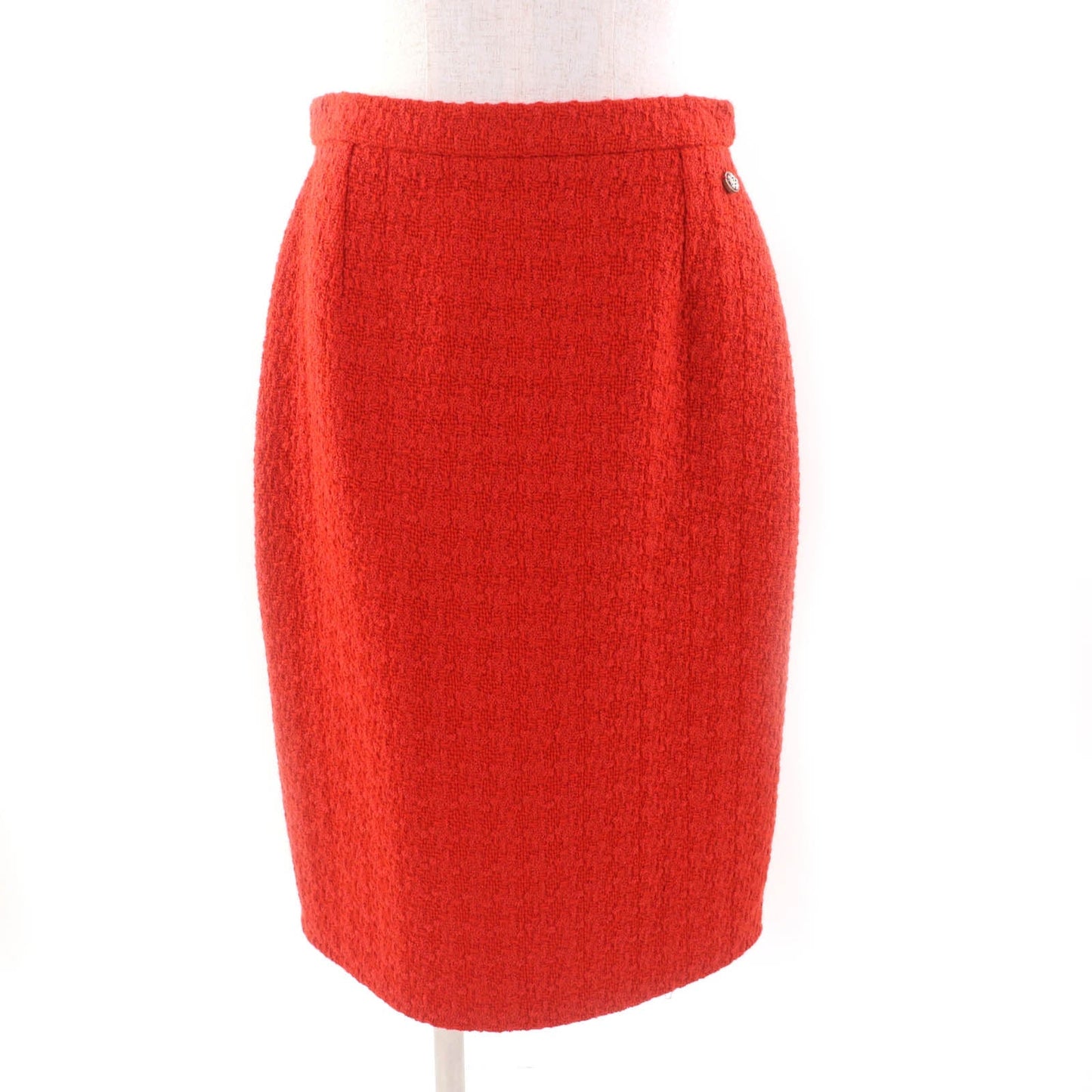 Chanel COCO Mark Tweed Wool Skirt