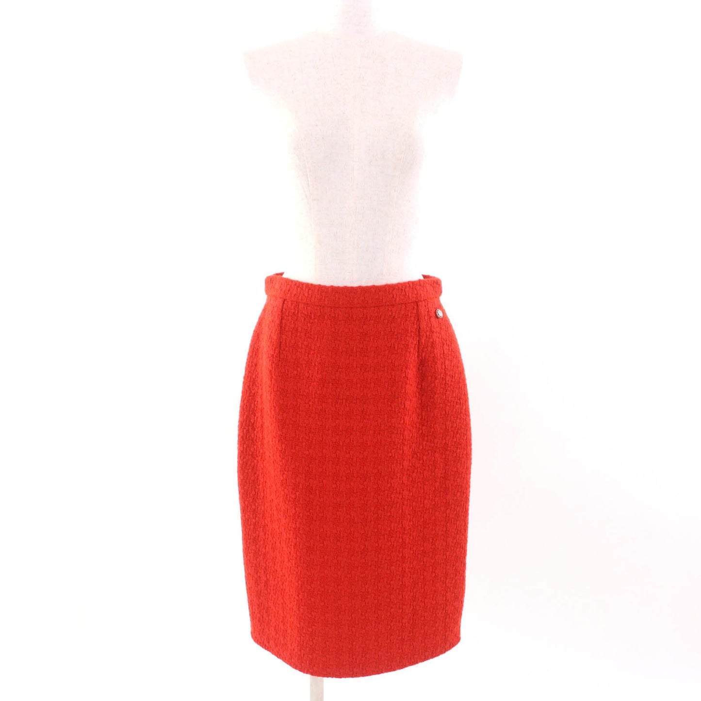 Chanel COCO Mark Tweed Wool Skirt