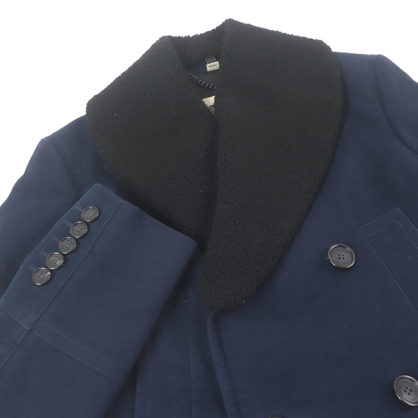 Burberry London Moleskin Mouton Lamb Leather Coat