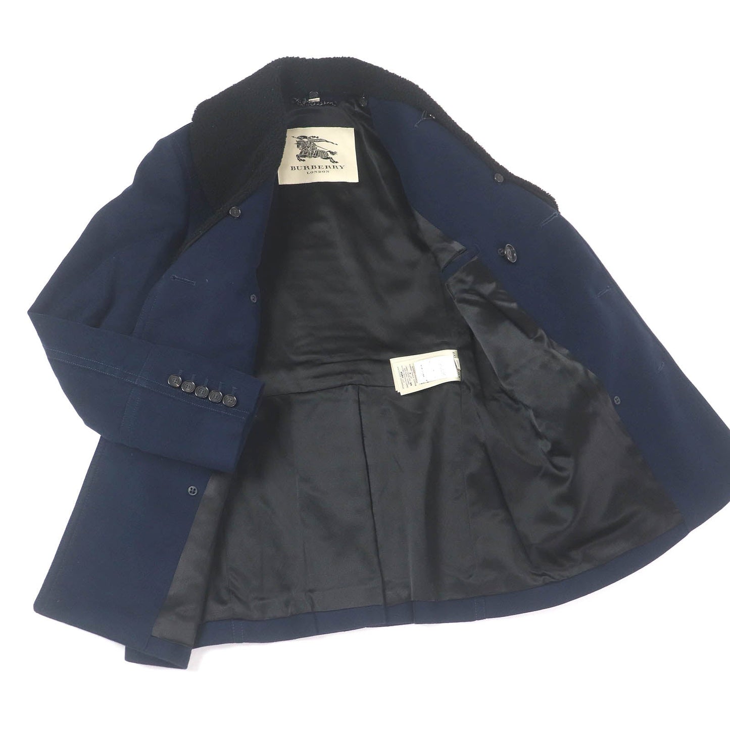 Burberry London Moleskin Mouton Lamb Leather Coat