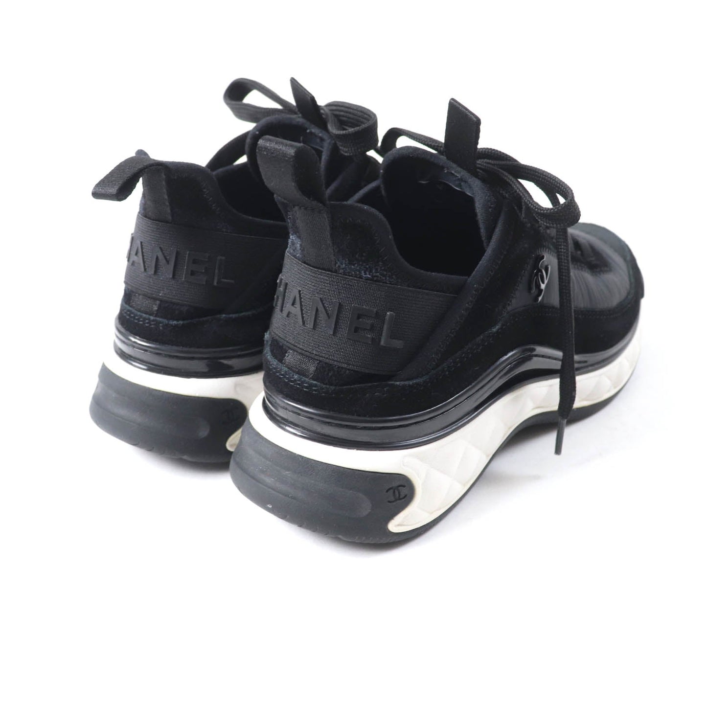 Chanel COCO Mark logo design suede sneakers