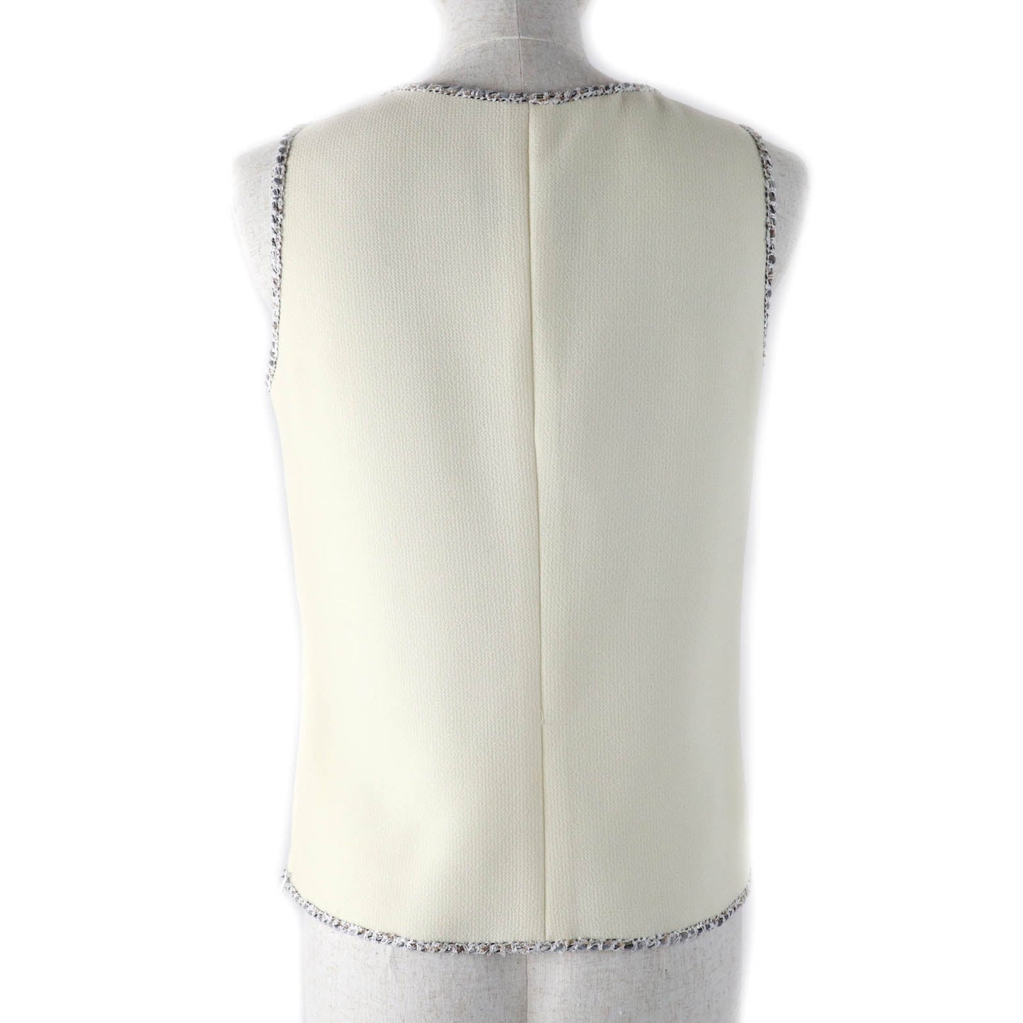 Chanel COCO Mark Emblem Wool Silk Sleeveless Top