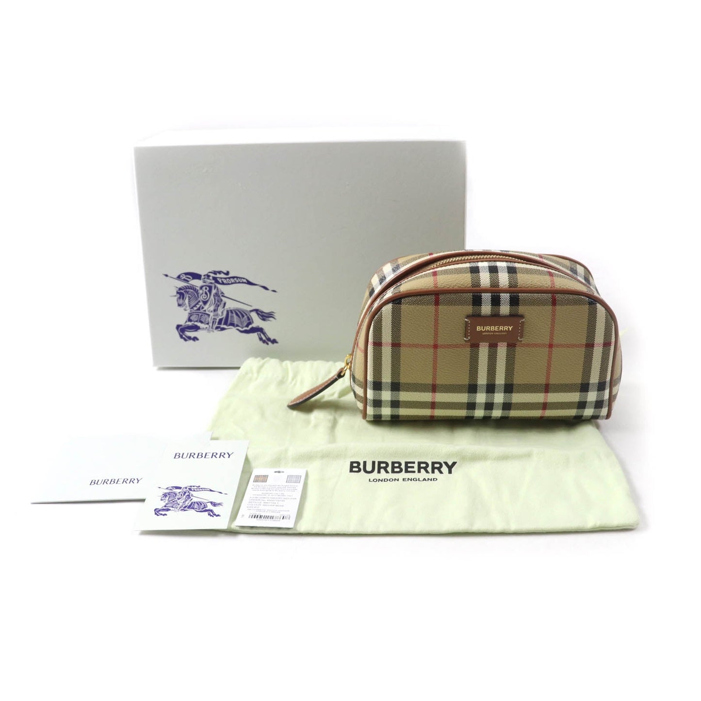 Burberry Prorsum Nova check leather accessory pouch