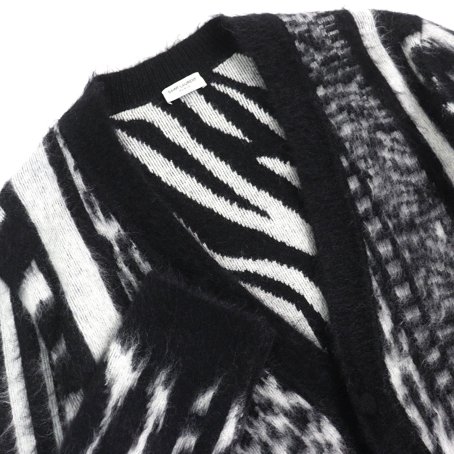Saint Laurent Paris Mohair Nylon Cardigan