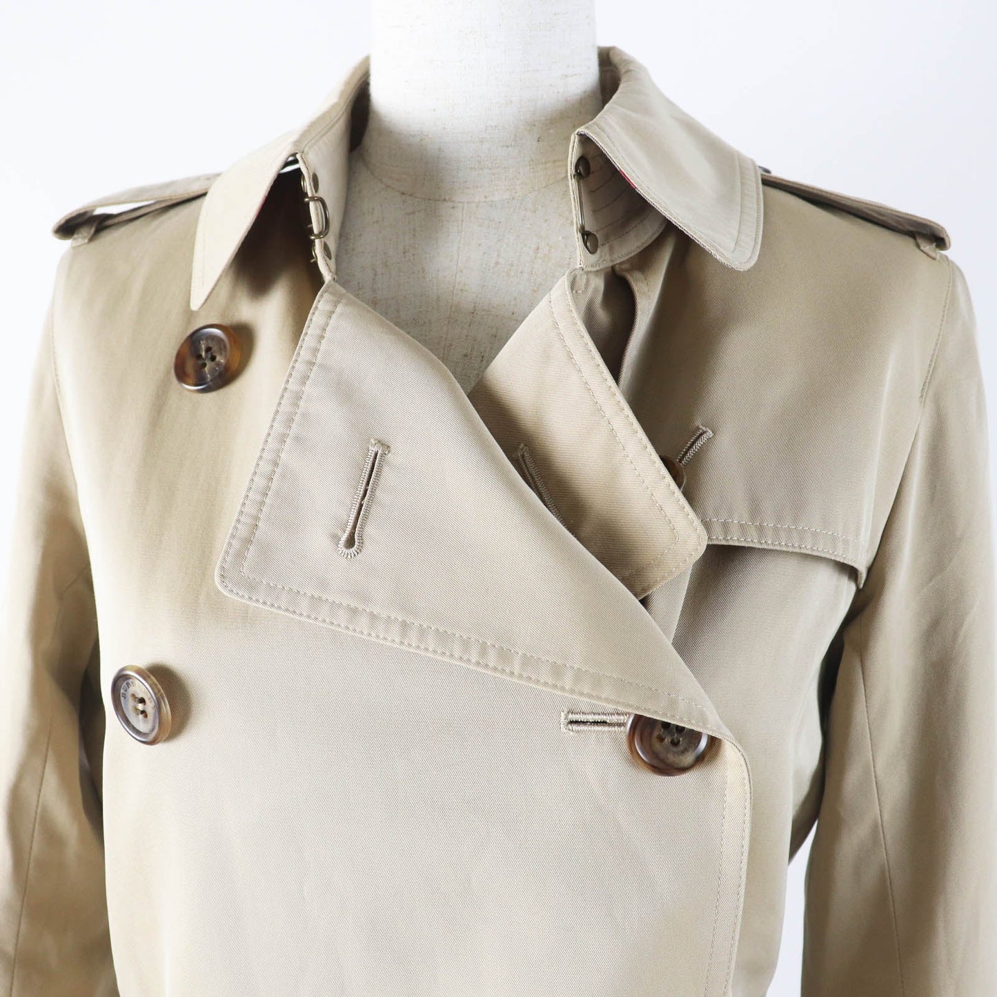 Burberry London Trench Coat Cotton Cowhide Wool Liner Trench Coat