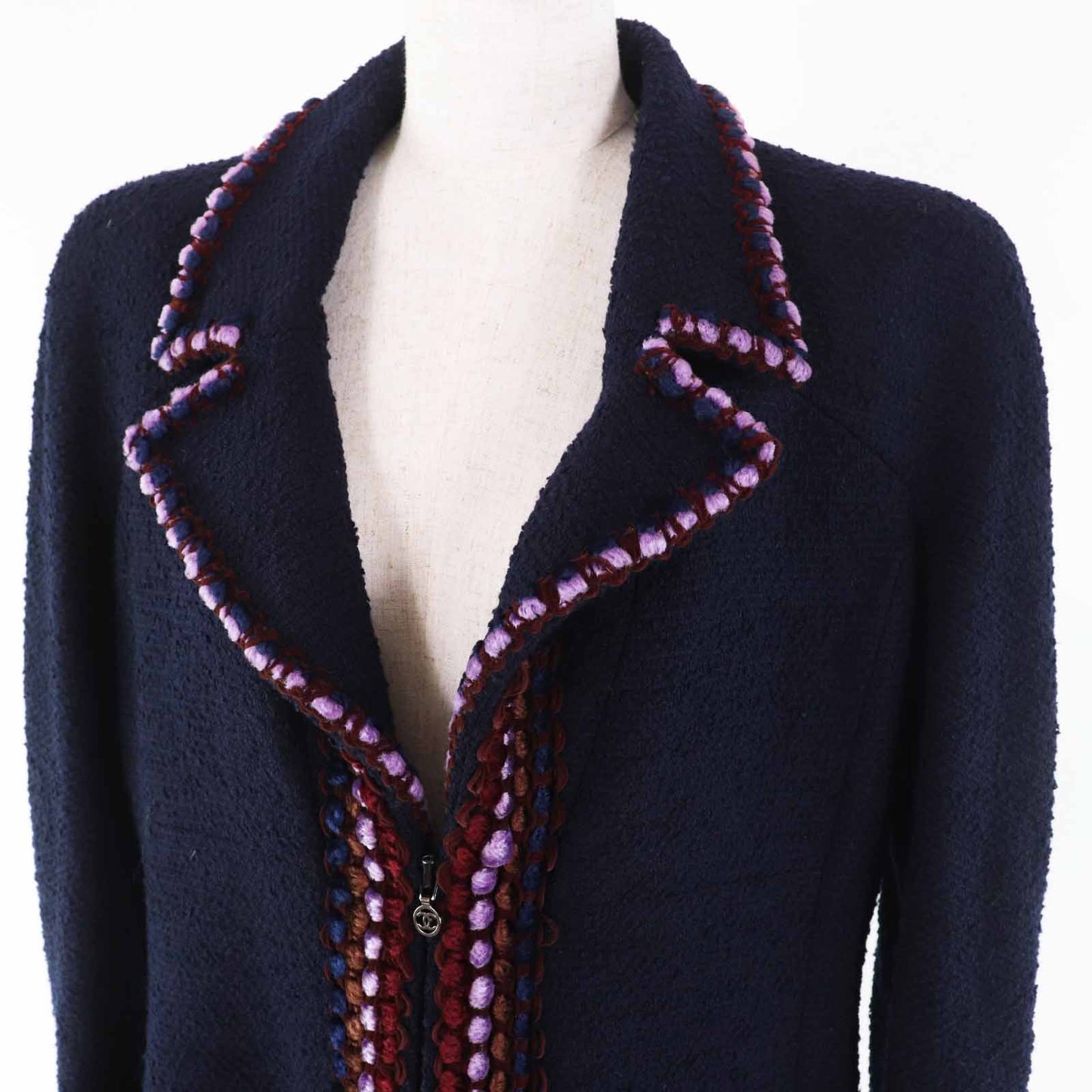 Chanel Multi-line Wool Coat