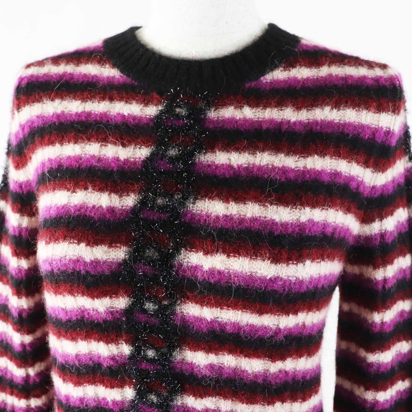 Chanel COCO Mark Chain Border Pattern Alpaca Polyamide Knitwear