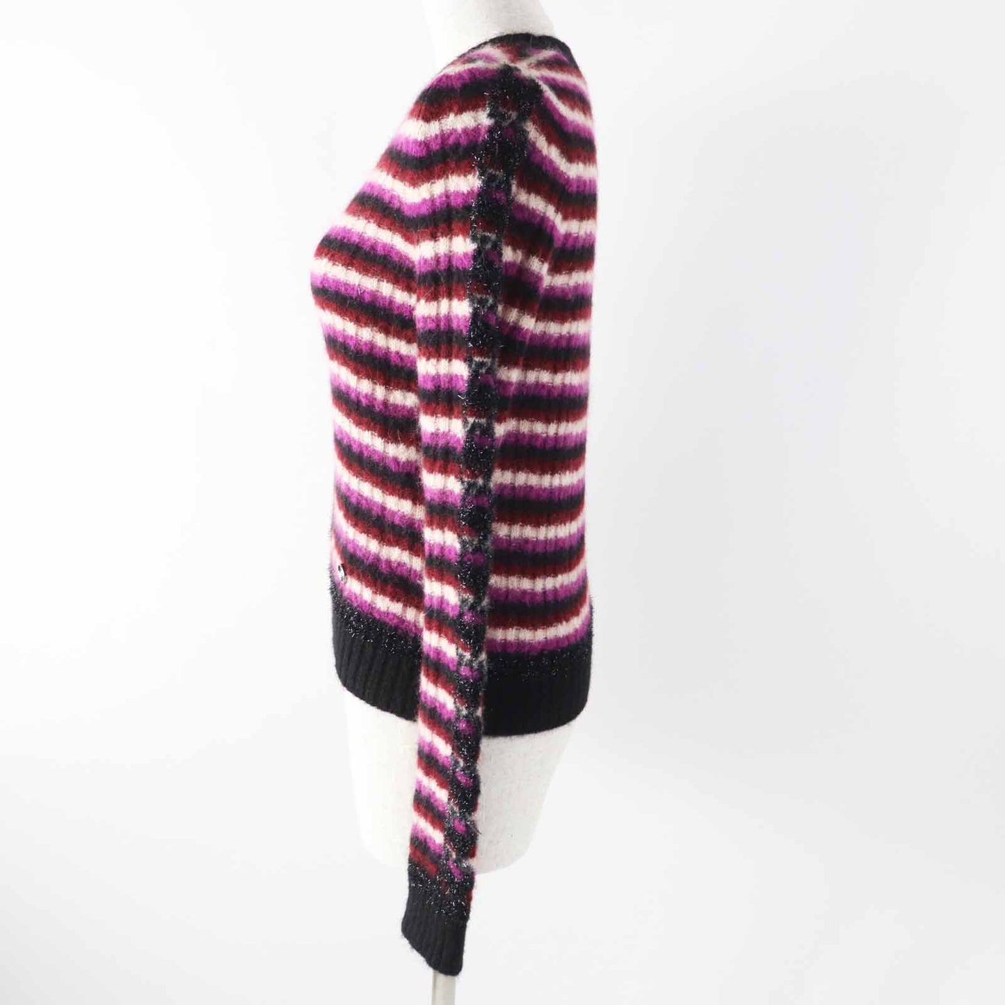 Chanel COCO Mark Chain Border Pattern Alpaca Polyamide Knitwear