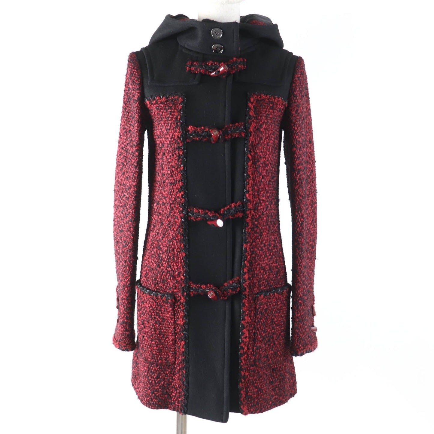 Chanel P42310W05008 Wool Acrylic Silk Blend Tweed Coat