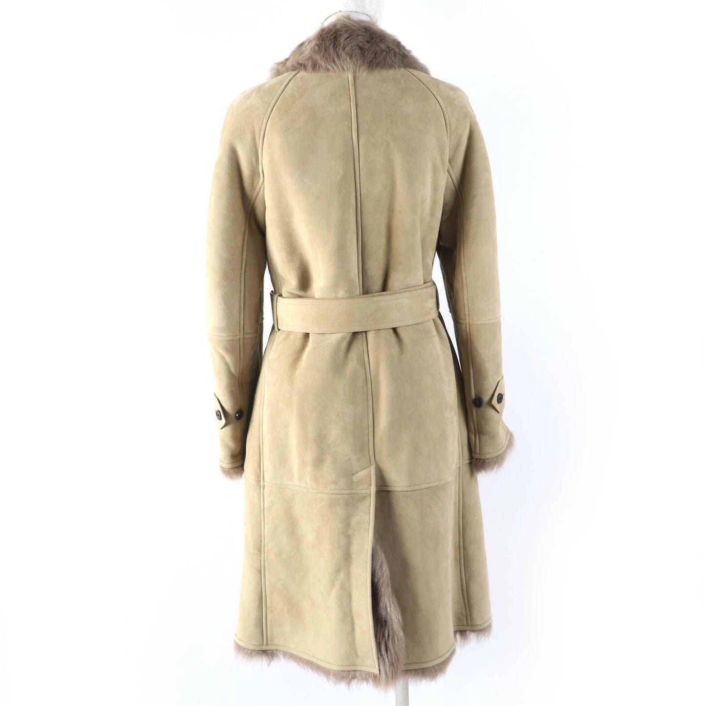 Burberry Mouton Lamb leather long coat