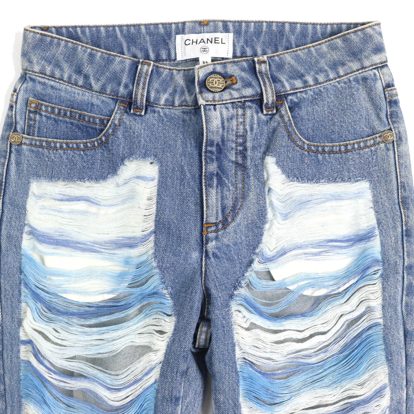 Chanel P60217V46019 Cotton Polyamide Pants