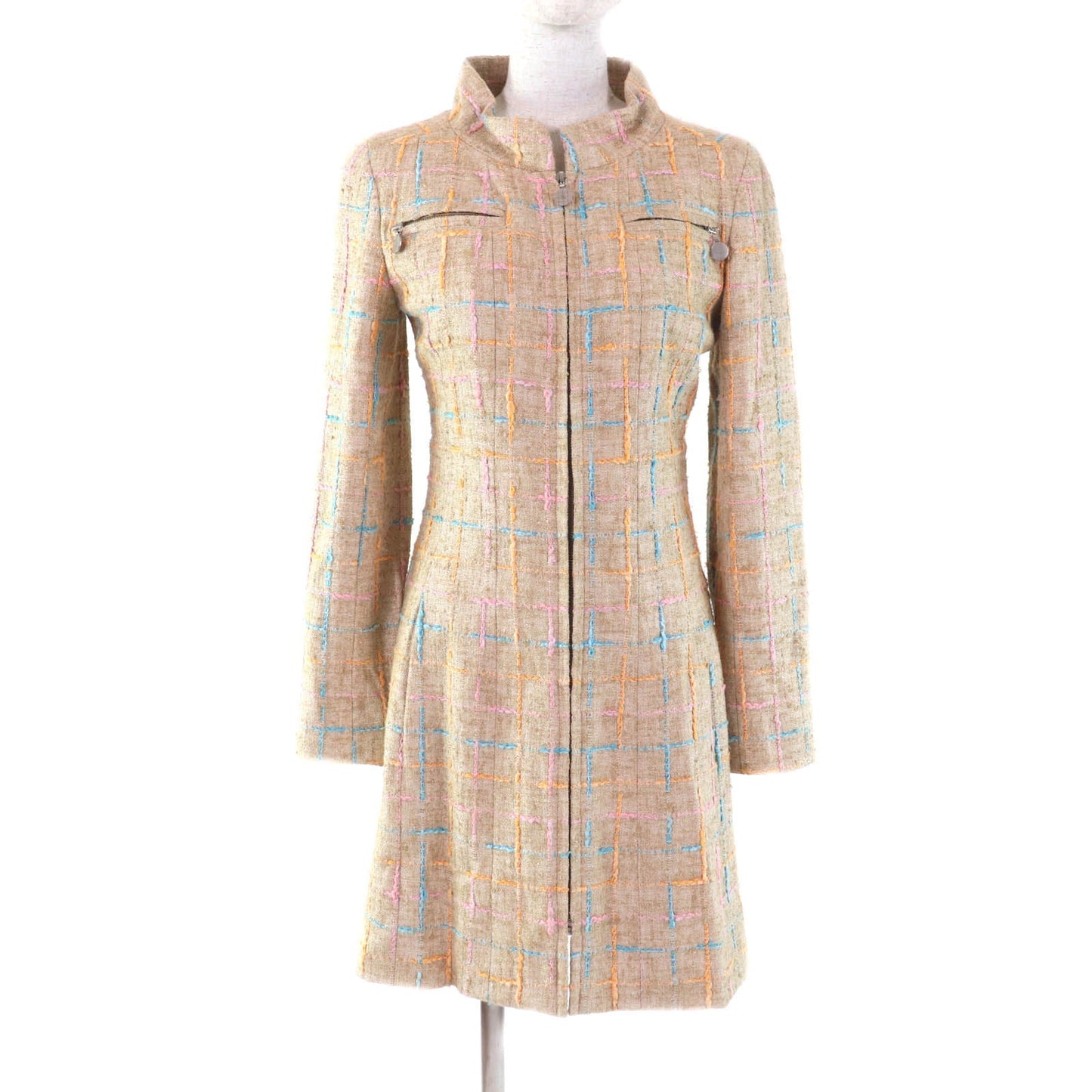 Chanel COCO Mark Buttoned Viscose (rayon) Coat