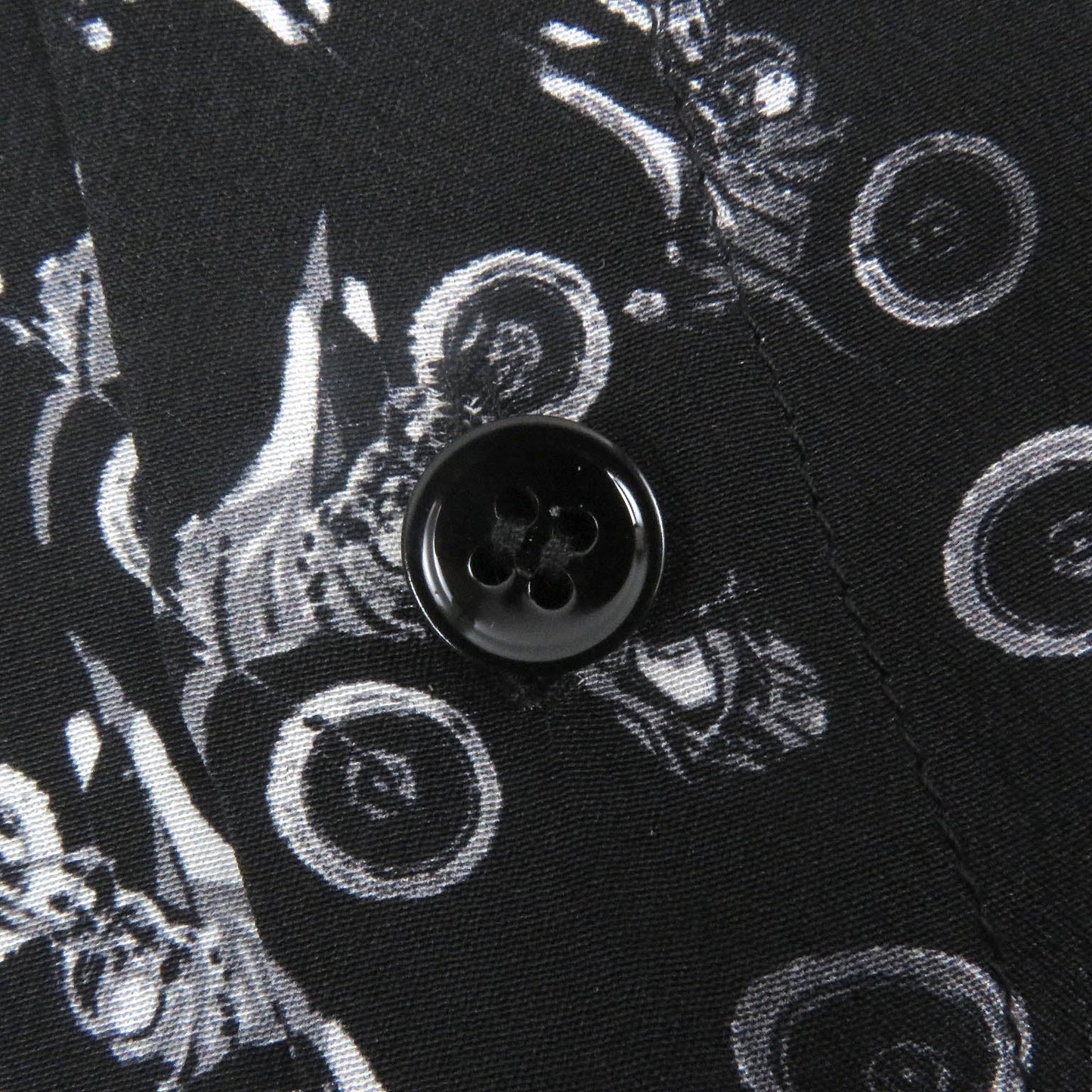 Saint Laurent Paris Bike All-over Print Silk Shirt