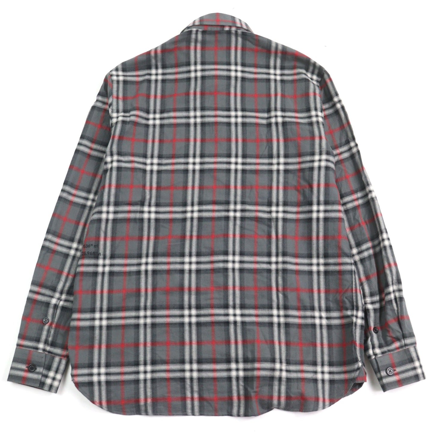 Burberry London 8057292 Cotton Embroidered Blur Check Button-Down Flannel Shirt