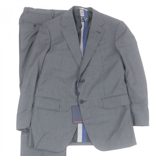 LOUIS VUITTON suit Outer: 100% wool, Lining: 33% cotton, Lining: 30% cupra, Lining: 21% rayon, Lining: 16% polyester gray mens 48