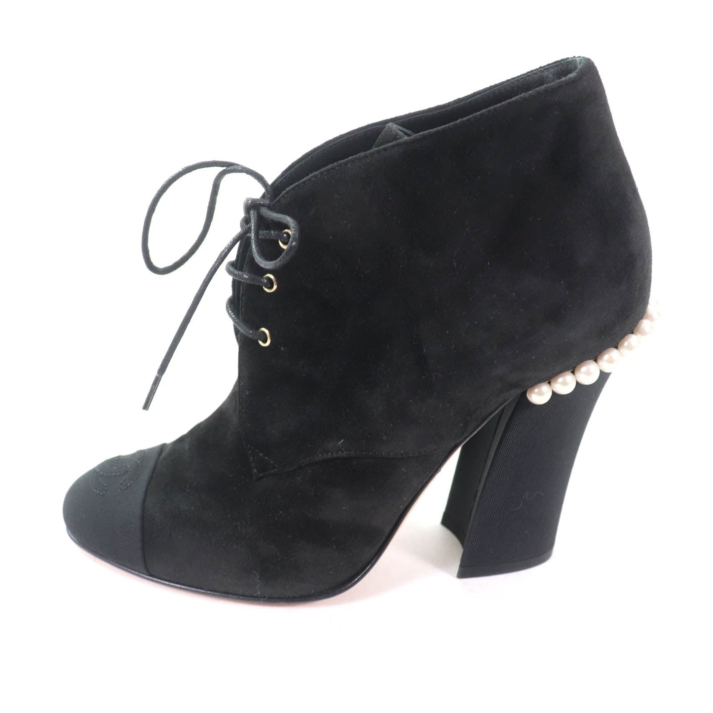 Chanel COCO Mark Suede Leather Ankle Boots