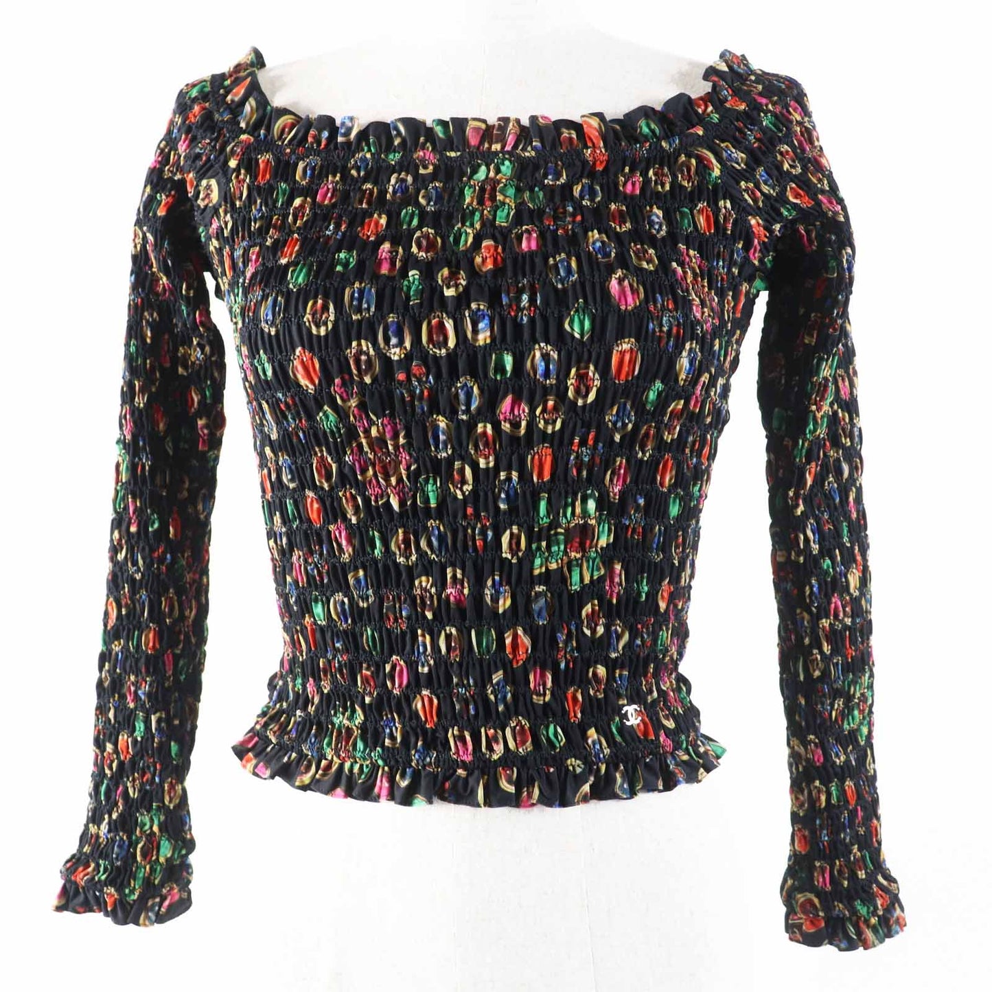 Chanel COCO Mark All-over Print Polyester Elastane Blo