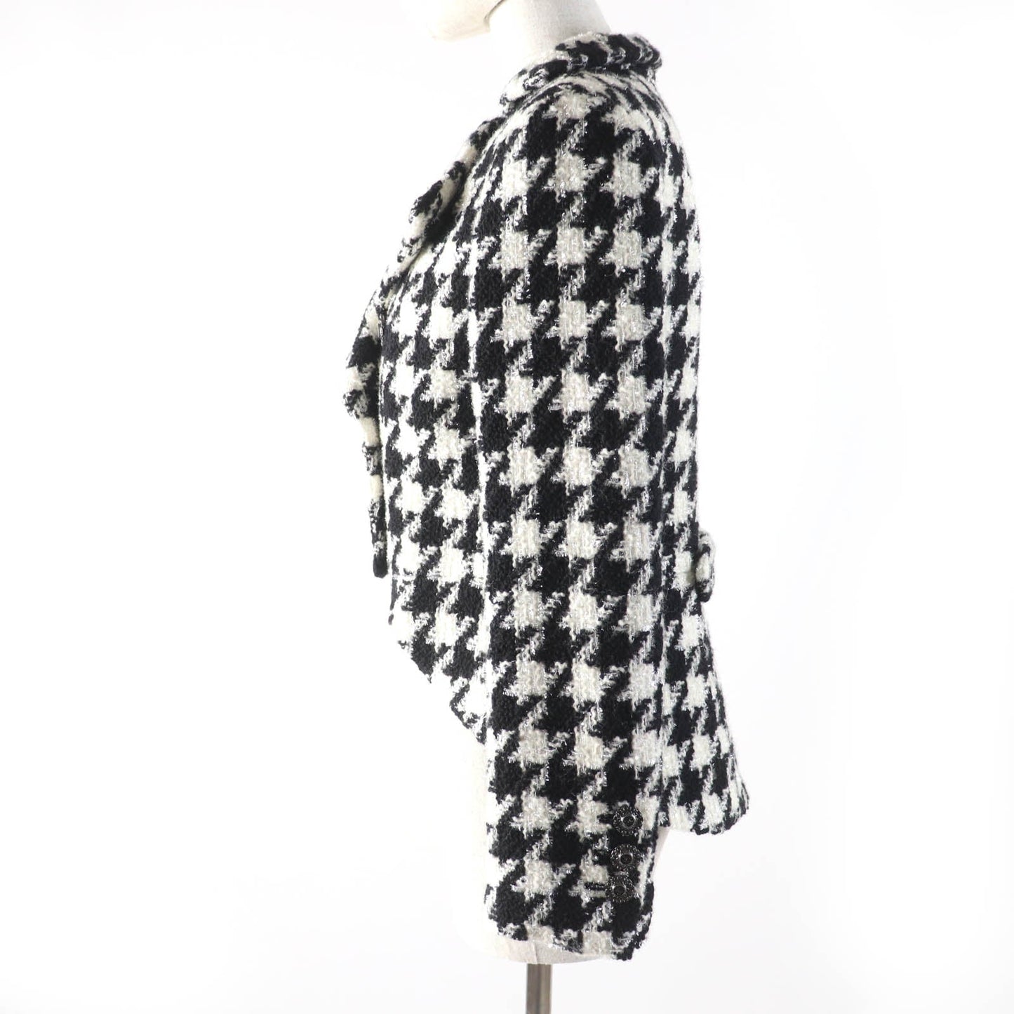 Chanel COCO Mark Button Tweed Wool Blend Jacket