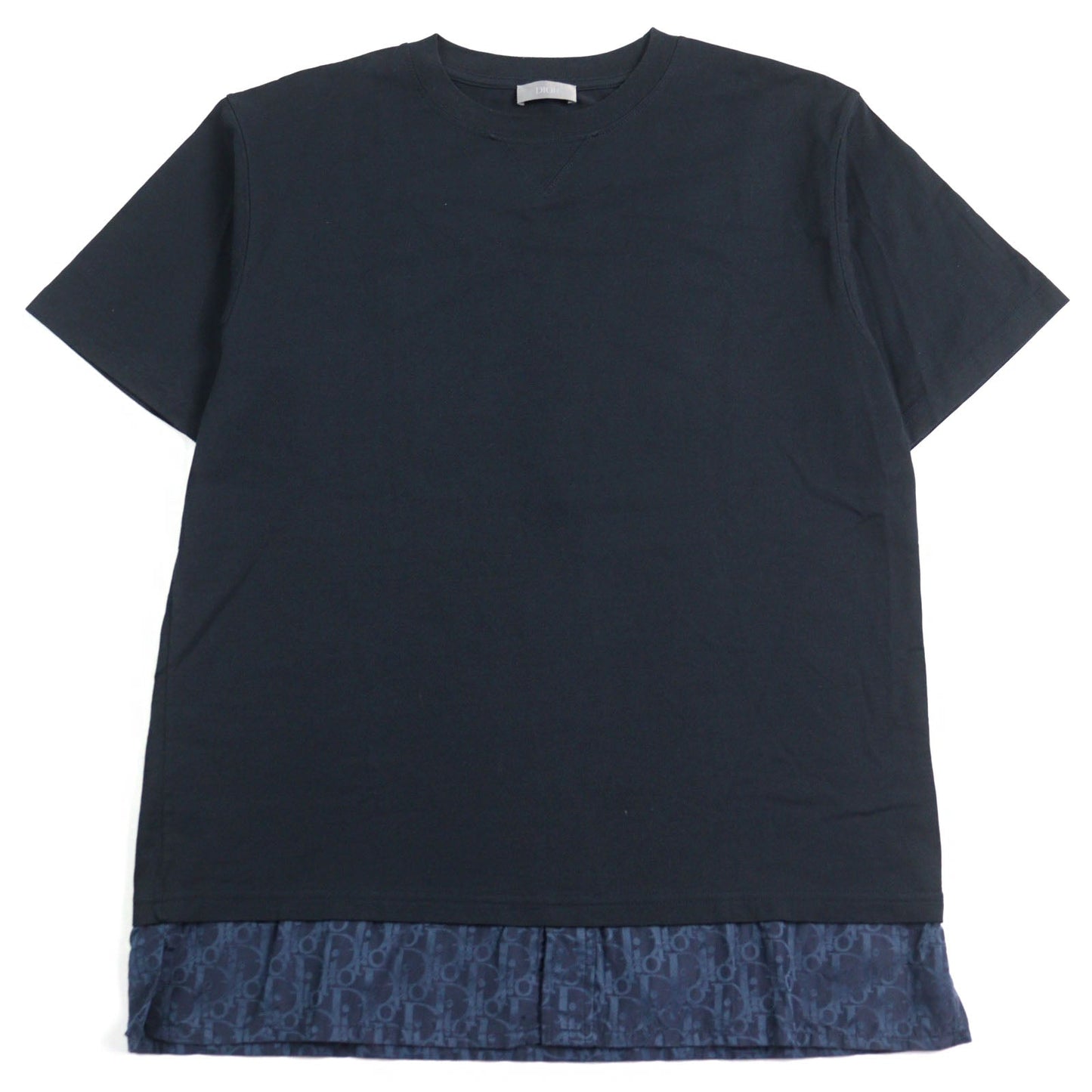 Dior Oblique Layered Over Tee Cotton Silk T-shirt