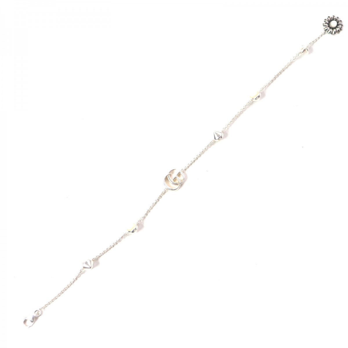 GUCCI bracelet 527393 Main�FSV925 Silver white Double G Mother of Pearl Bracelet Women 17