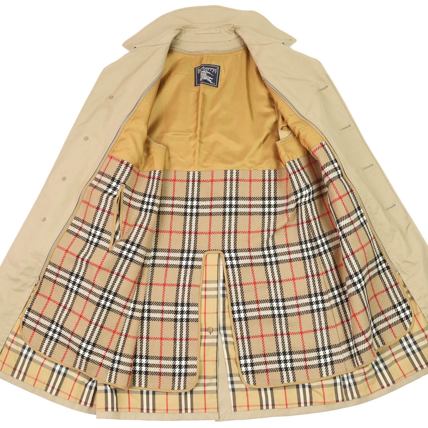 Burberrys Nova check wool lining coat