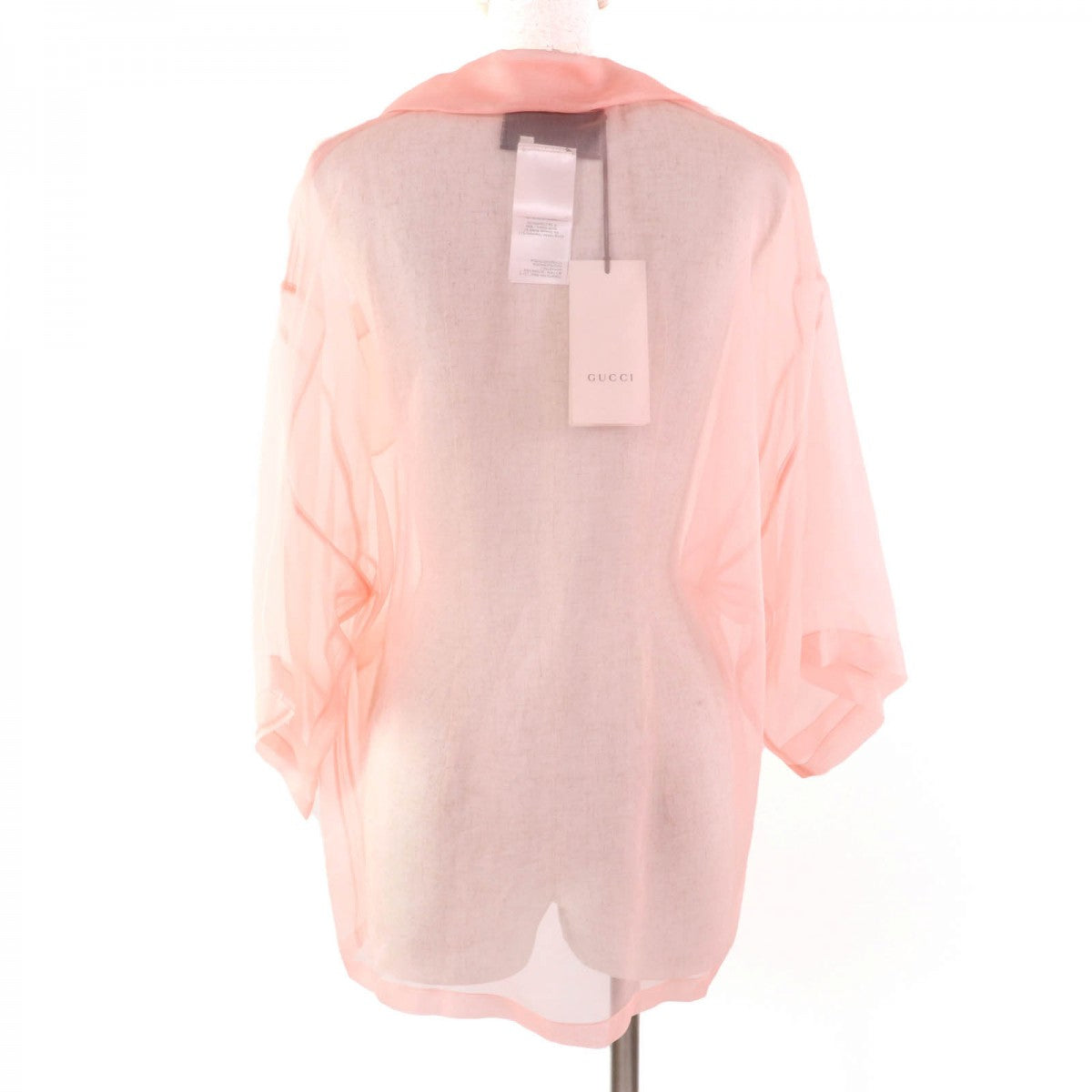 GUCCI Short sleeve shirt 616556 silk salmon pink 36