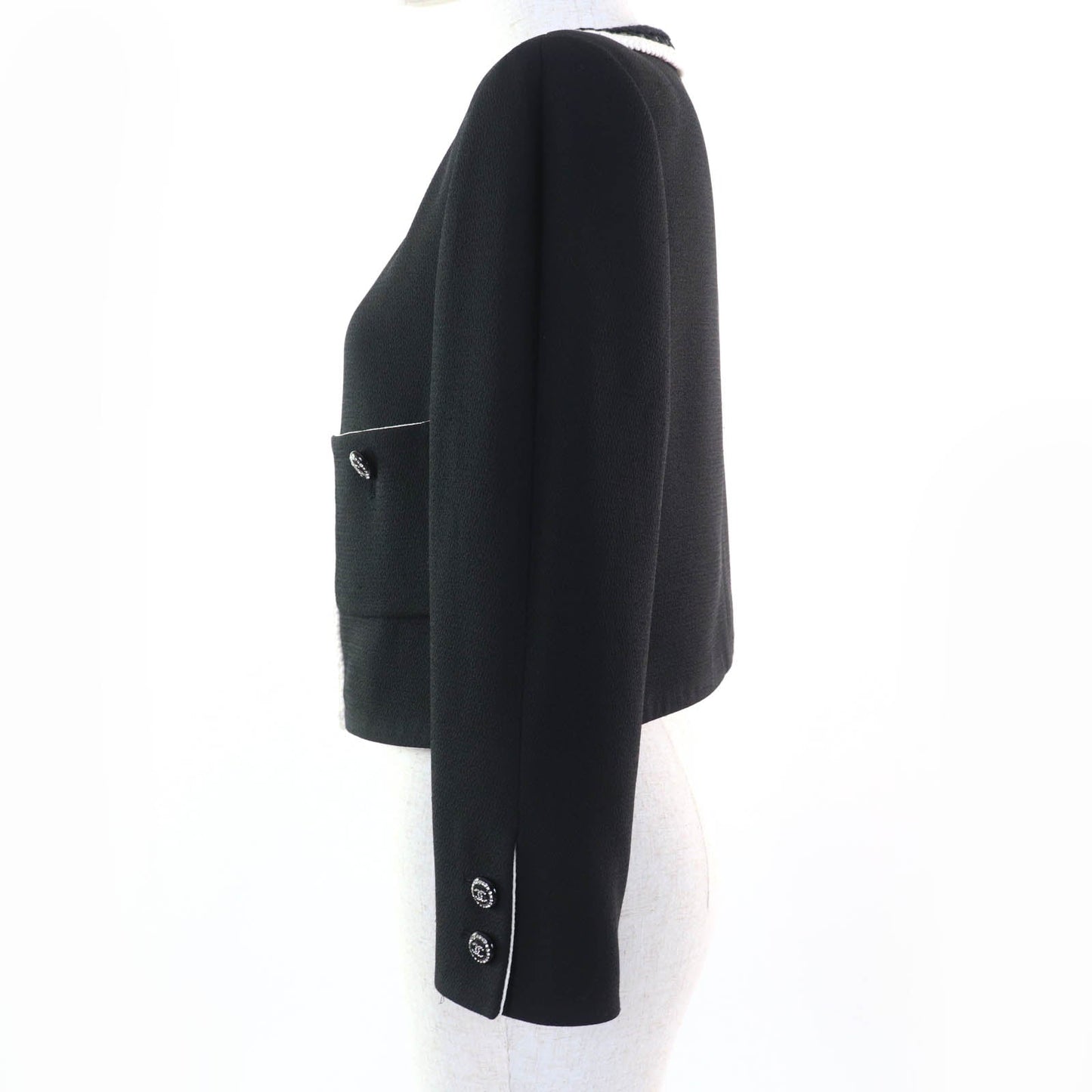 Chanel COCO Mark Button Silk Jacket