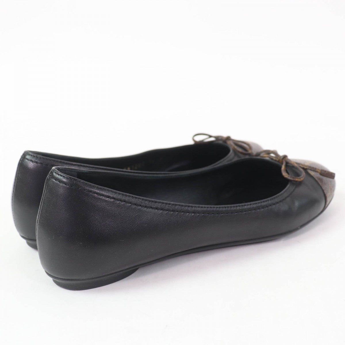 LOUIS VUITTON Ballet shoes Main: Monogram leather black Popi Line Women 36