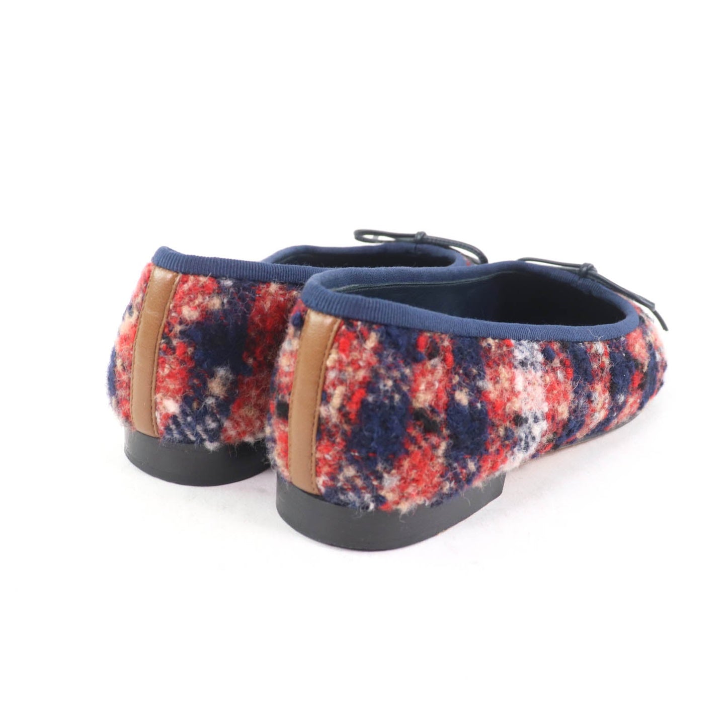 Chanel COCO Mark Ballerina Tweed Leather Flats