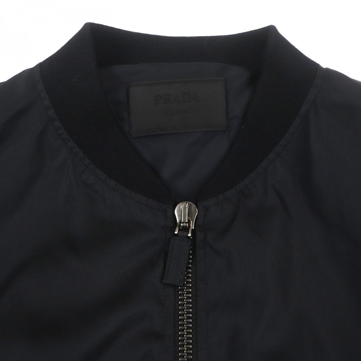 PRADA Bomber jacket SGC006 Outer: 100% polyamide (nylon), Part: 81% wool, Part: 17% polyamide (nylon), Part: 2% elastane (polyurethane), Sleeve lining: 100% polyamide (nylon) black mens S