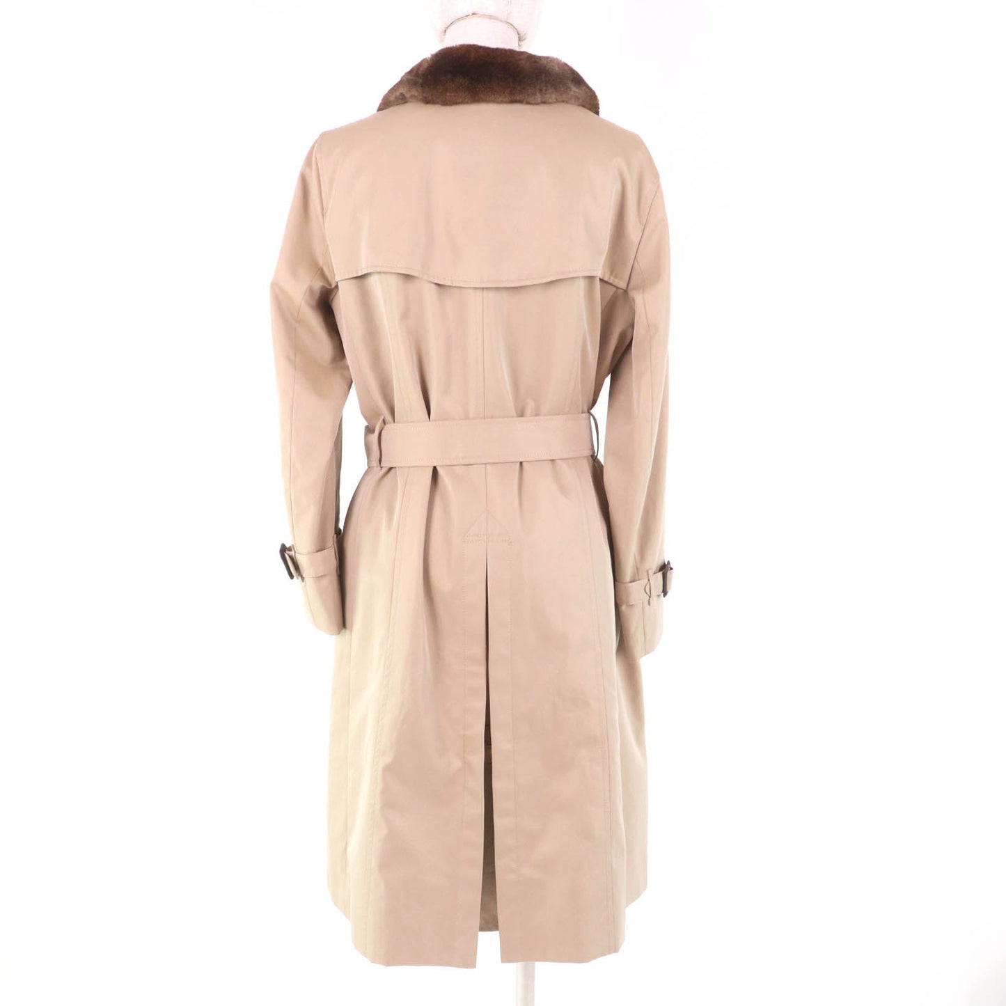 Burberry London Rex fur trench coat