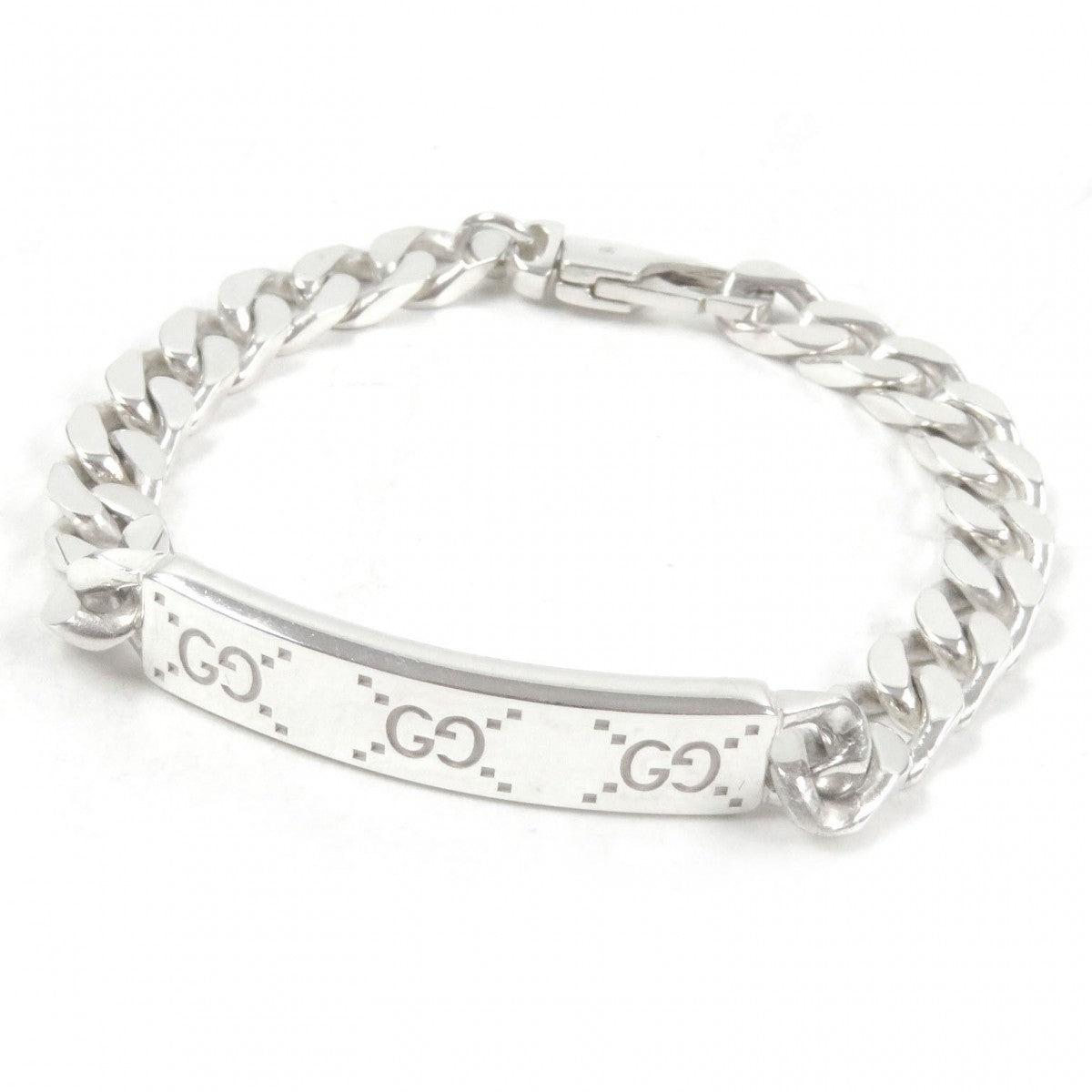 GUCCI bracelet 814851 Main�FAG925 Silver With signature GG tag mens 16