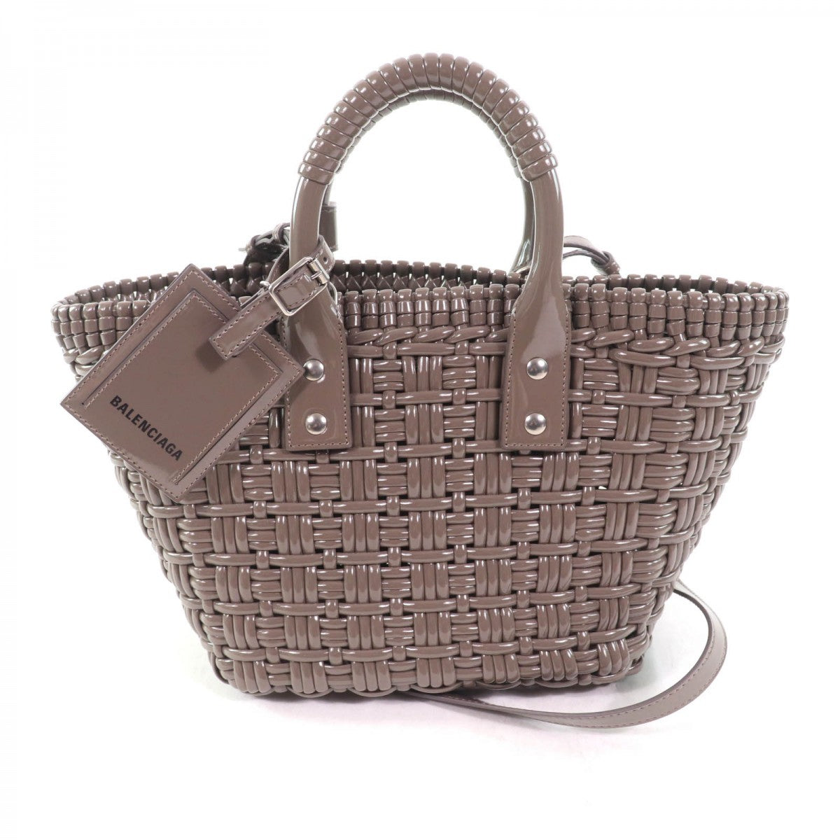 BALENCIAGA Handbag 671342 Plastics Brown Bistro XS Women