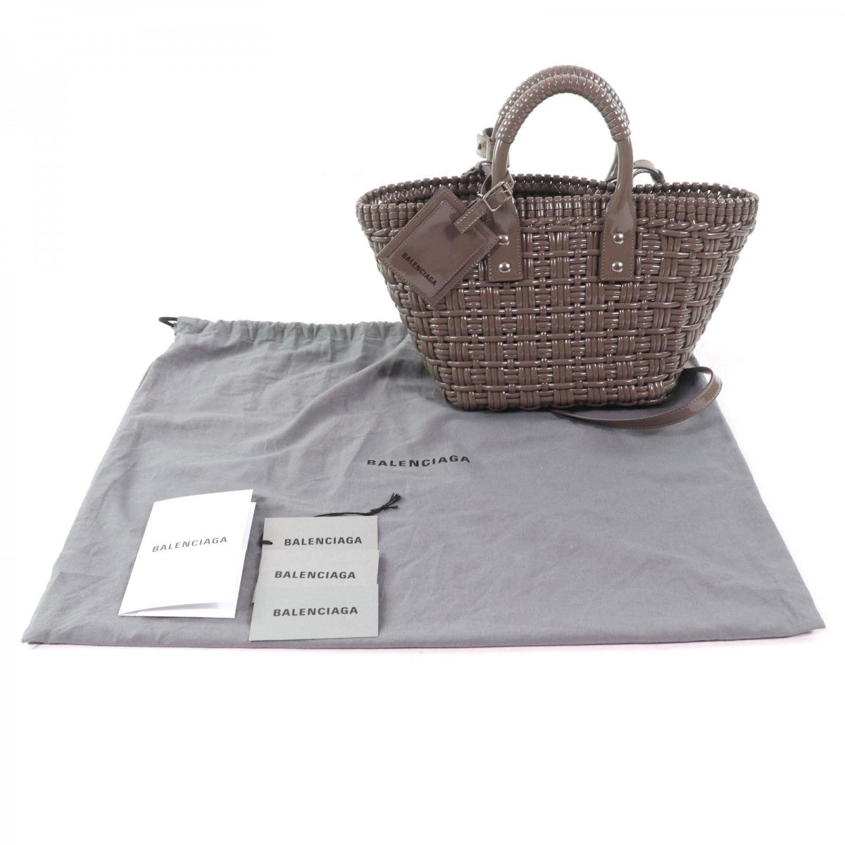 BALENCIAGA Handbag 671342 Plastics Brown Bistro XS Women
