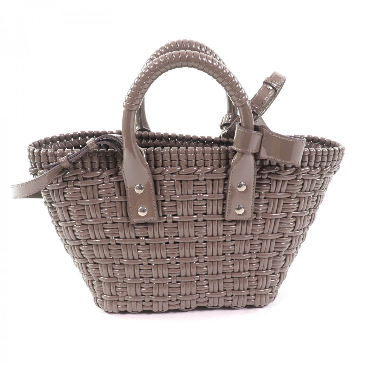 BALENCIAGA Handbag 671342 Plastics Brown Bistro XS Women