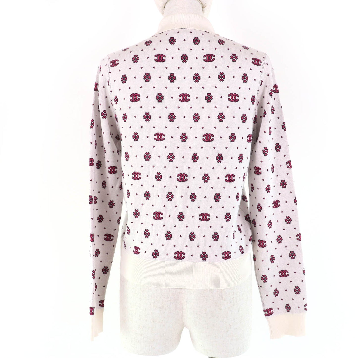 Chanel COCO Mark Half ZIP Silk Knitwear