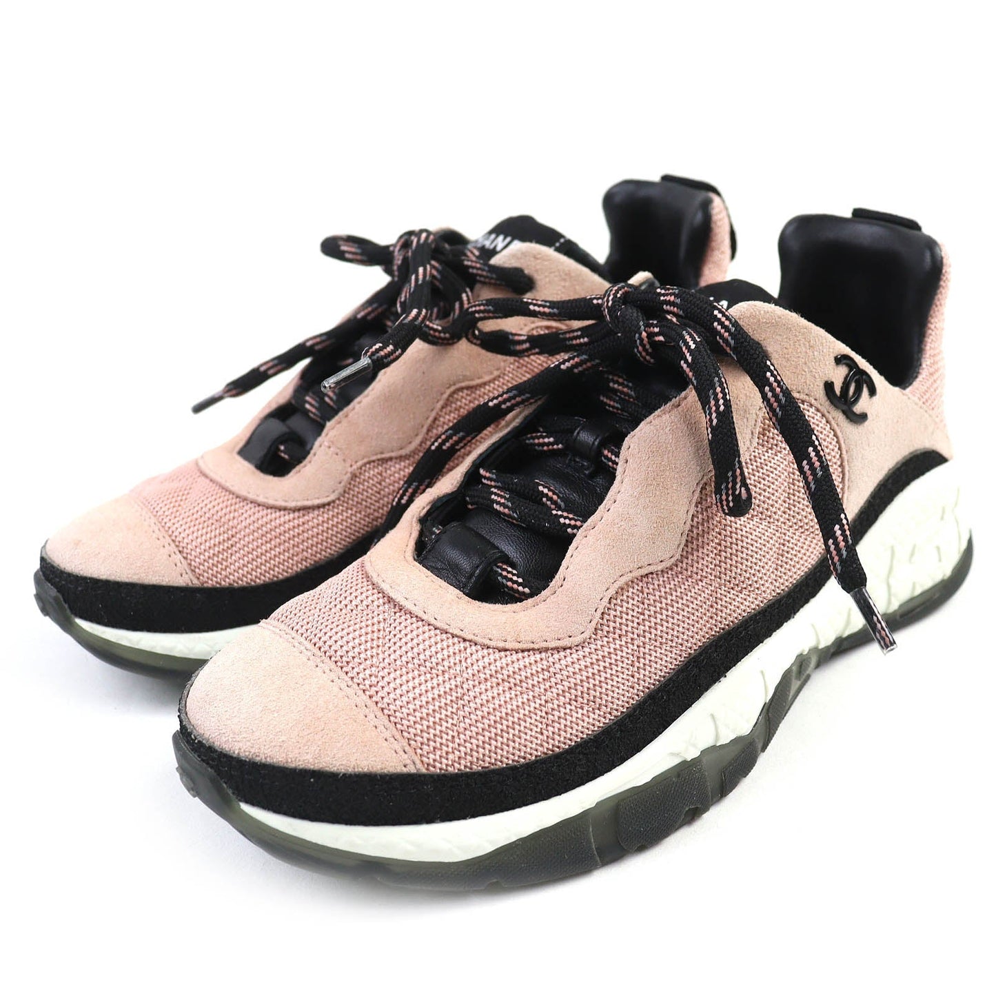 Chanel COCO Mark Matelasse Suede Leather Sneakers